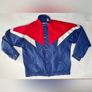 Tourney Gore-Tex Golf Windbreaker Red White Blue Jacket Mens Large Nylon